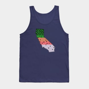 Trout Fishing Rainbow Trout Pattern California State Map Tank Top